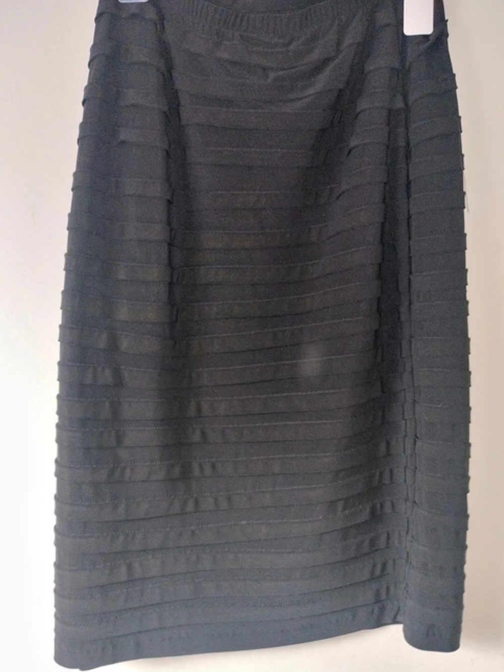 Black Textured Midi Skirt NWT